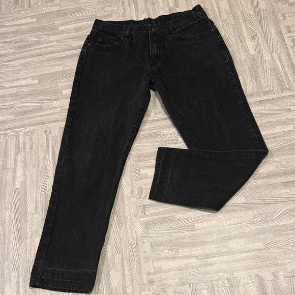 Levi's vintage 501s made in the USA Dark Wash Men's Straight Jeans - Picture 4 of 6